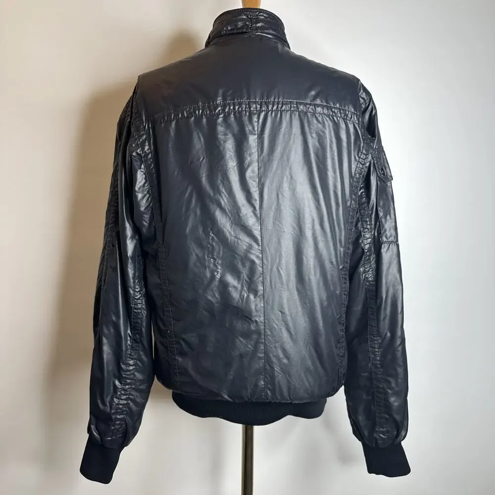 Vintage 80s Style Auto California Carrera Design Racing Jacket Size Small